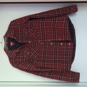 Women's Dickies Fall Jacket Plaid Orange Size S